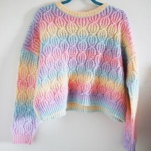 Pastel Rainbow Striped Sweater